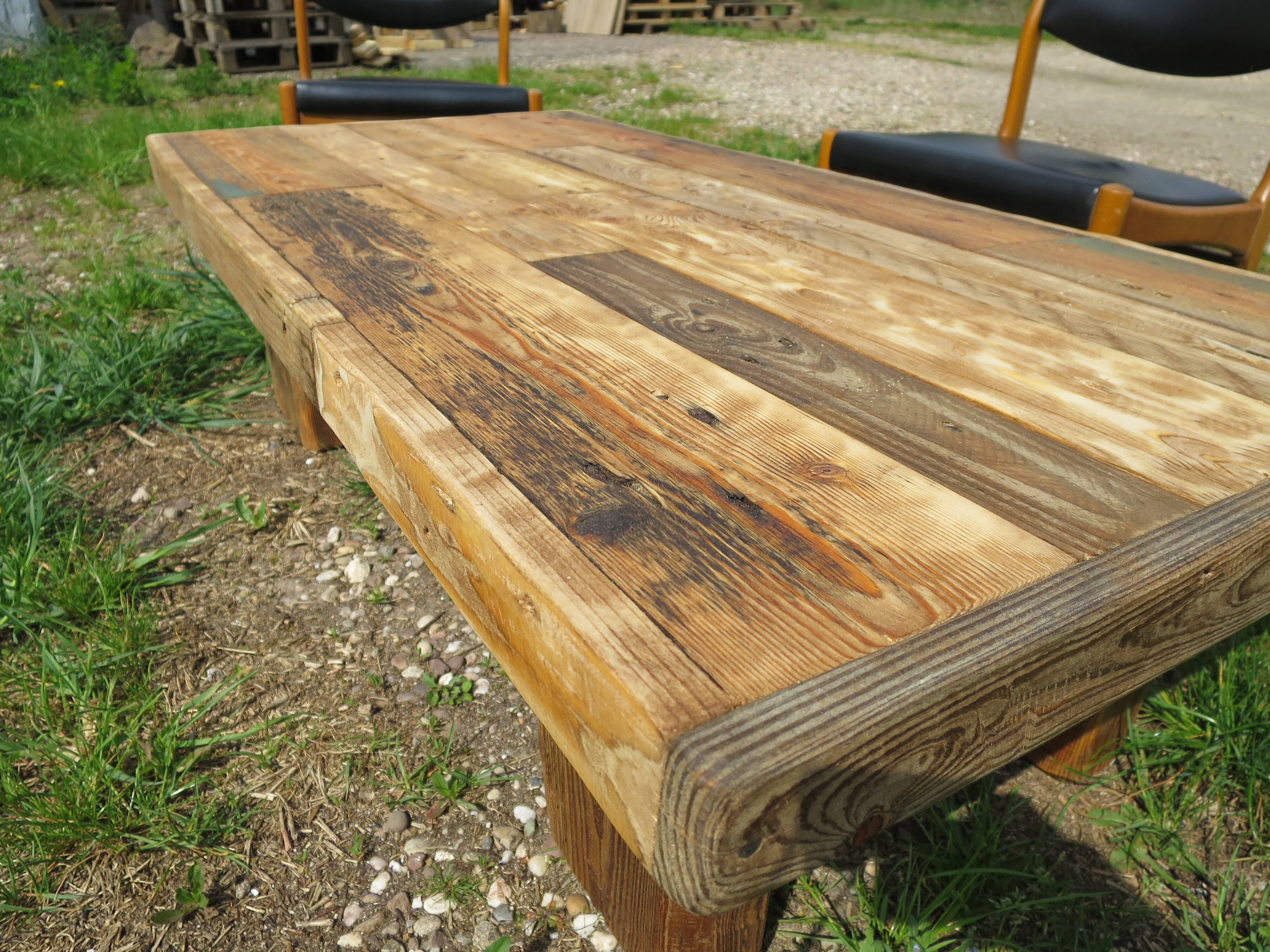 Rustic coffee table firm atmosphere
