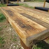 Rustic coffee table firm atmosphere