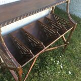 Door magazines / hotel books in mahogany