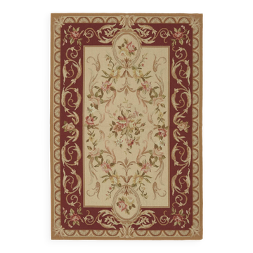 Handmade Vintage Flatweave Needlepoint Kilim 122 cm x 183 cm