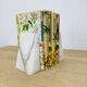 Pair of greenhouse books alabaster white marble