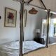 Vintage 1940s triptych barber mirror, bevelled chrome, snake imitation - 31 x