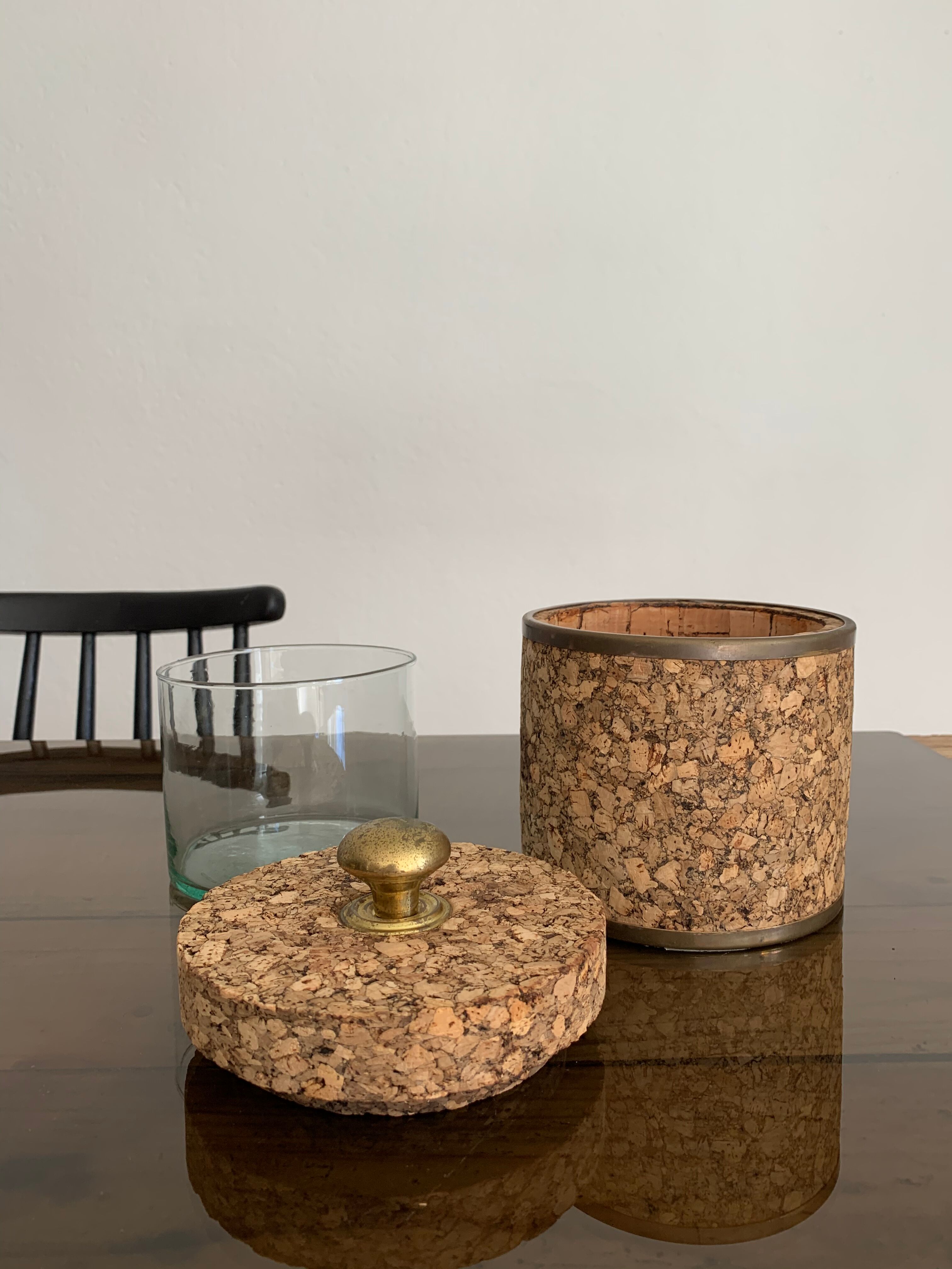 Vintage cork ice bucket