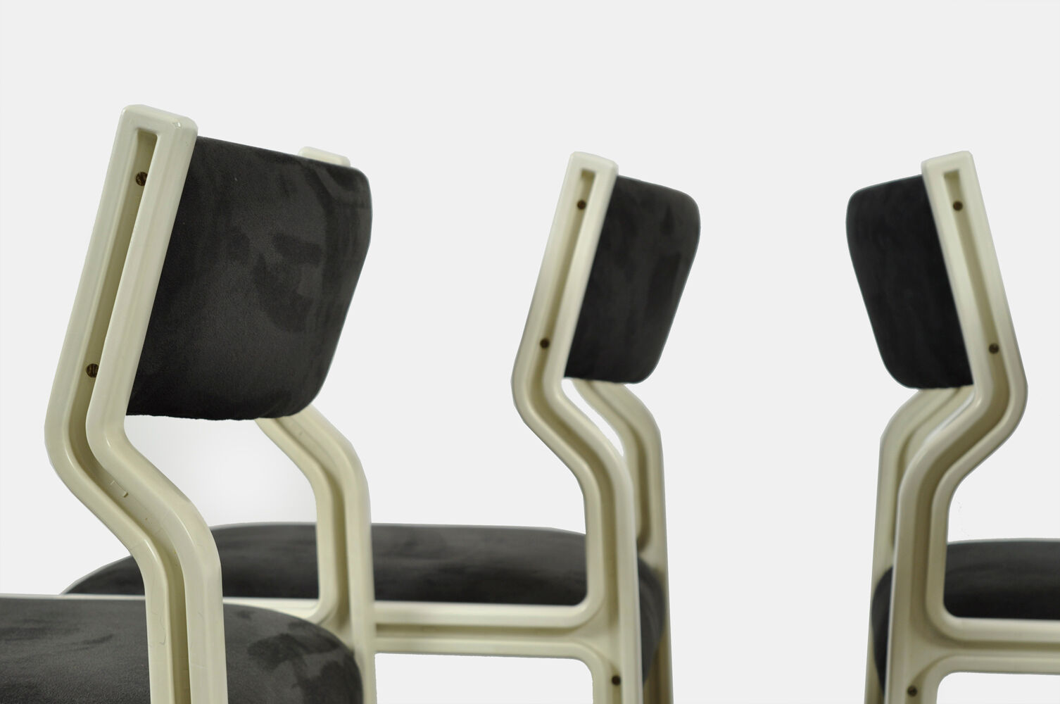 Ensemble de 4 chaises à repas expérimentales de Pierre Mennen pour Pastoe, 1972 Pays-Bas