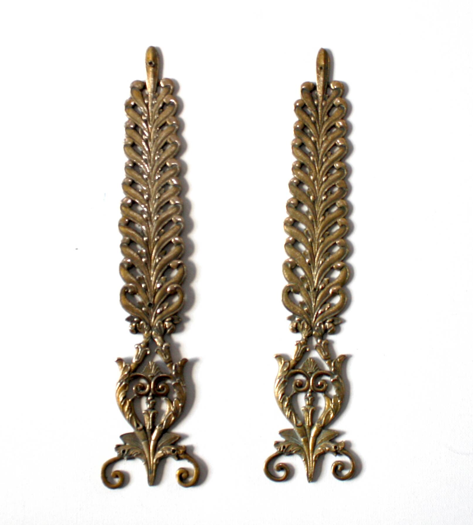 Pair of empire ornamental plates for doors or furniture