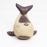 Vintage whale therapeutic toy by Renate Müller for H. Josef Leven, Sonneberg, 1960s