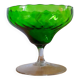 Green glass coupe Empoli 1970