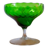 Coupe en verre Empoli vert 1970