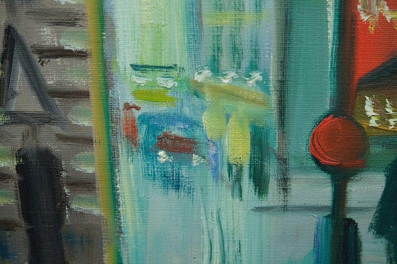 Swedish Modern Painting by Jack Eichborn, Oil on Canvas, 1960s