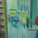 Peinture moderne suédoise de Jack Eichborn huile sur toile, années 1960