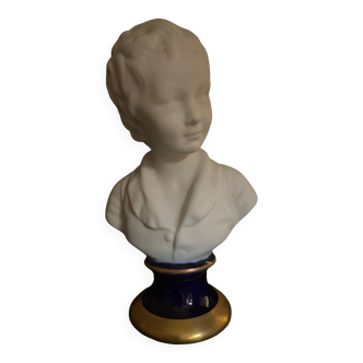 Bust in biscuit and porcelain of Limoges by Camille Tharaud