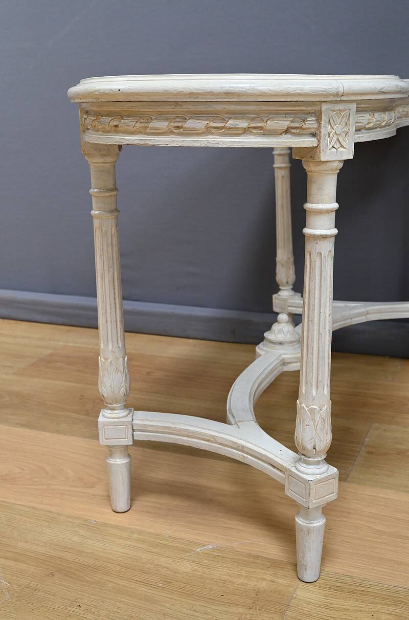 Painted wooden piano bench, Louis XVI style – Late 19th century