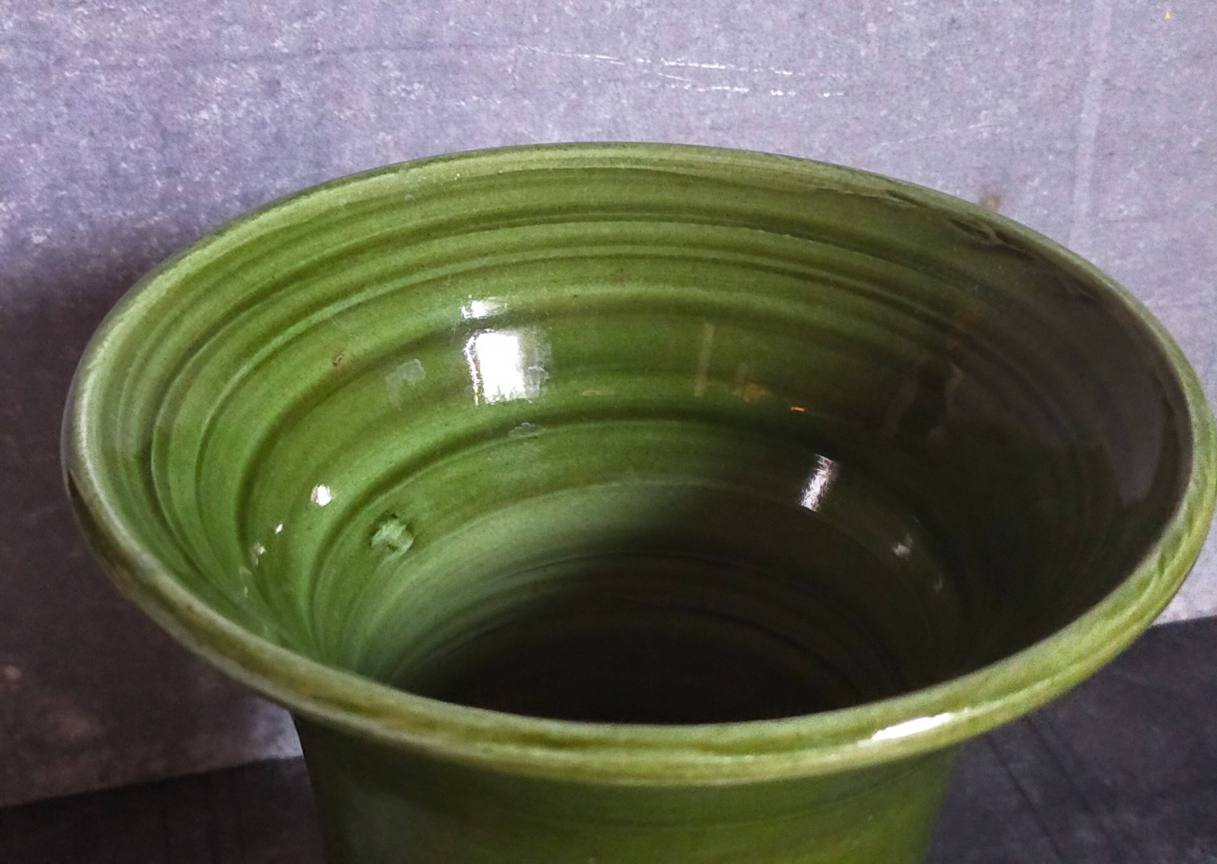 Vintage ceramic diabolo vase from the 1950s