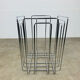 Chrome metal magazine rack by Willy Glaeser for TMP, 1980s.