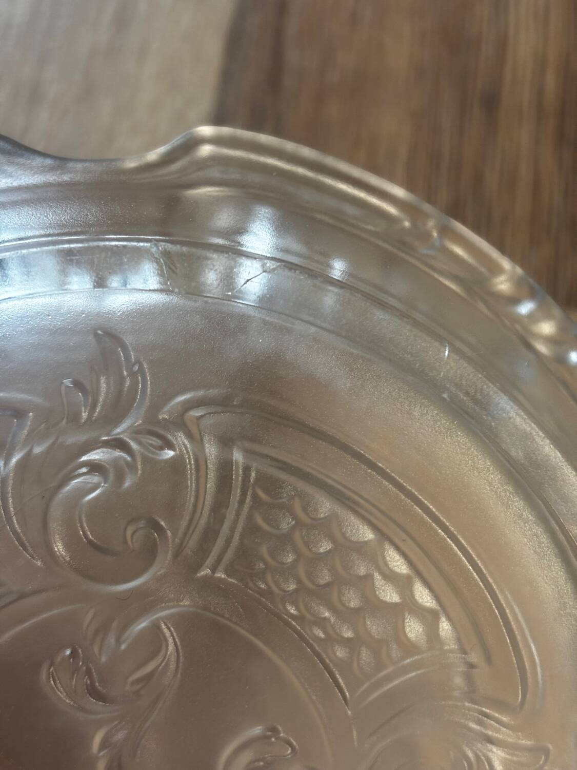 Old bottle bottom or glass moulded pocket tray