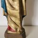 large statue of the Virgin and Child in painted plaster