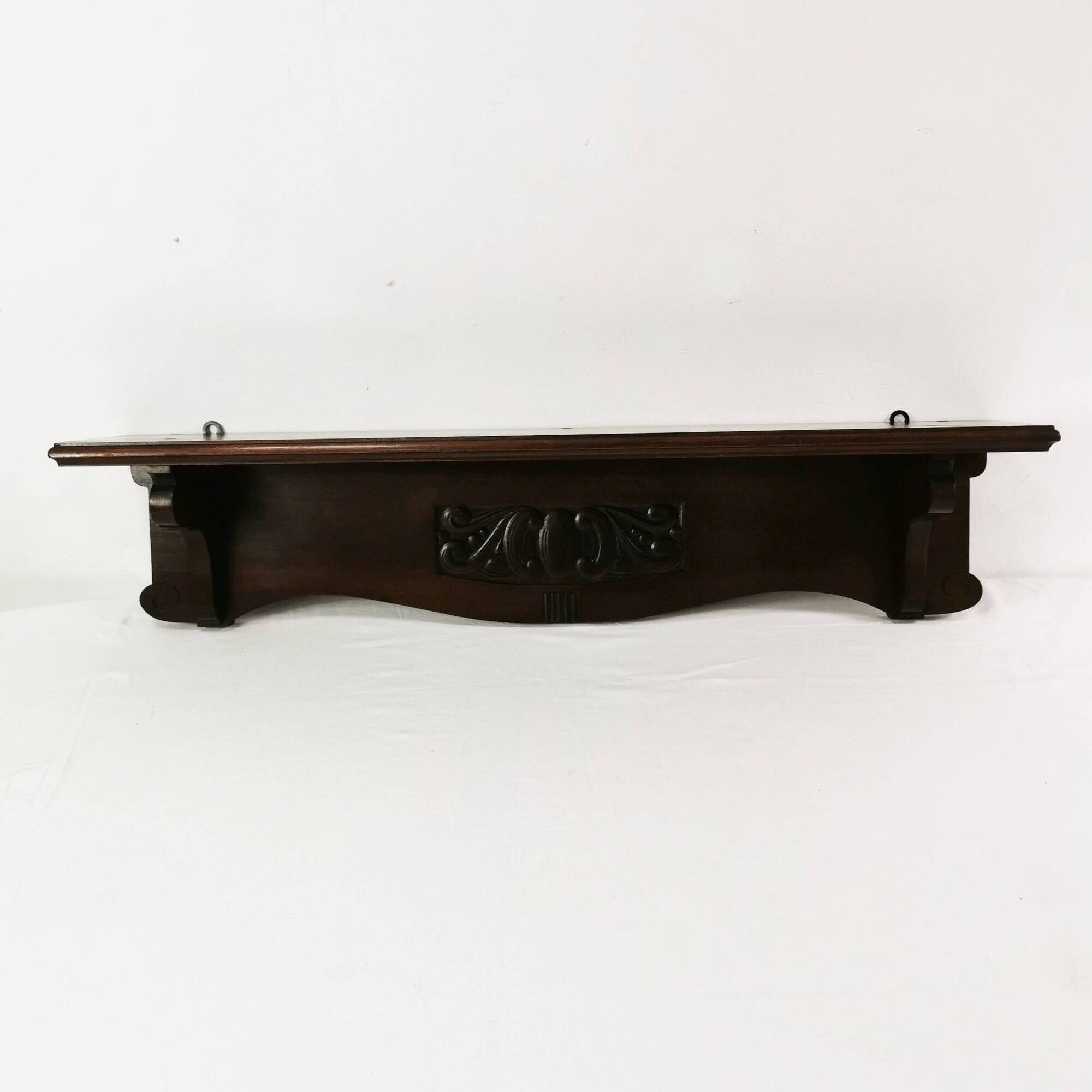 Art Nouveau mahogany shelf, Denmark 1930s.