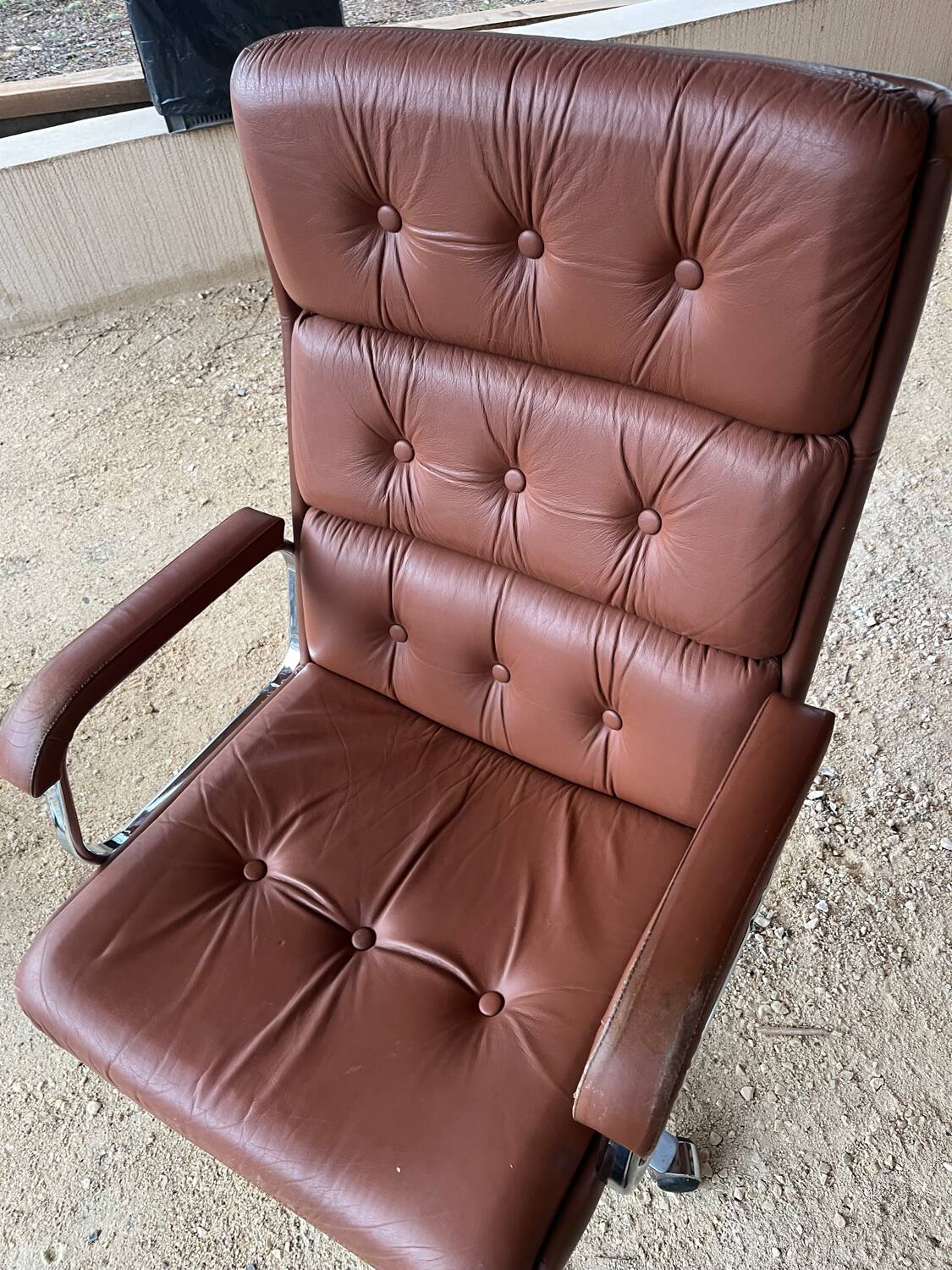 Ensemble 3 fauteuils de bureau vintage