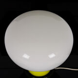 Glass mushroom table lamp from VEB Görlitz, 1970