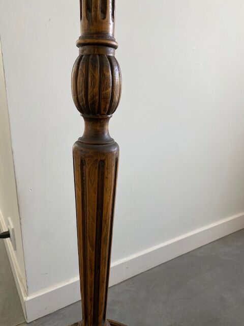 Mango wood floor lamp