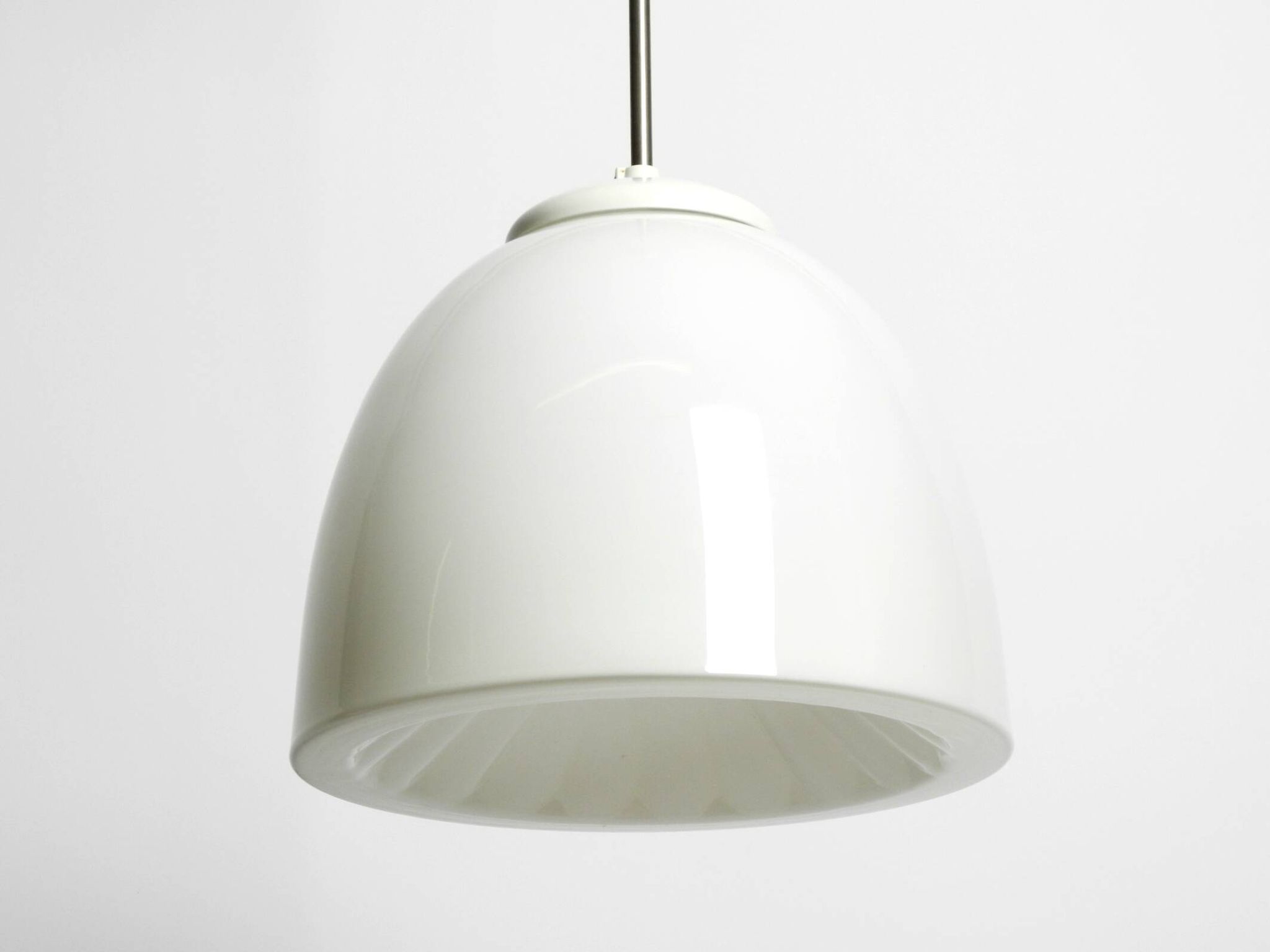 Beautiful large original Mid Century Bauhaus opal glass ceiling lamp