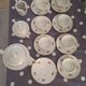 Vintage porcelain coffee service – Rose and gold decoration – 17 pieces