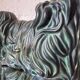 Pekingese dog, ceramic with bronze patina, 1960s