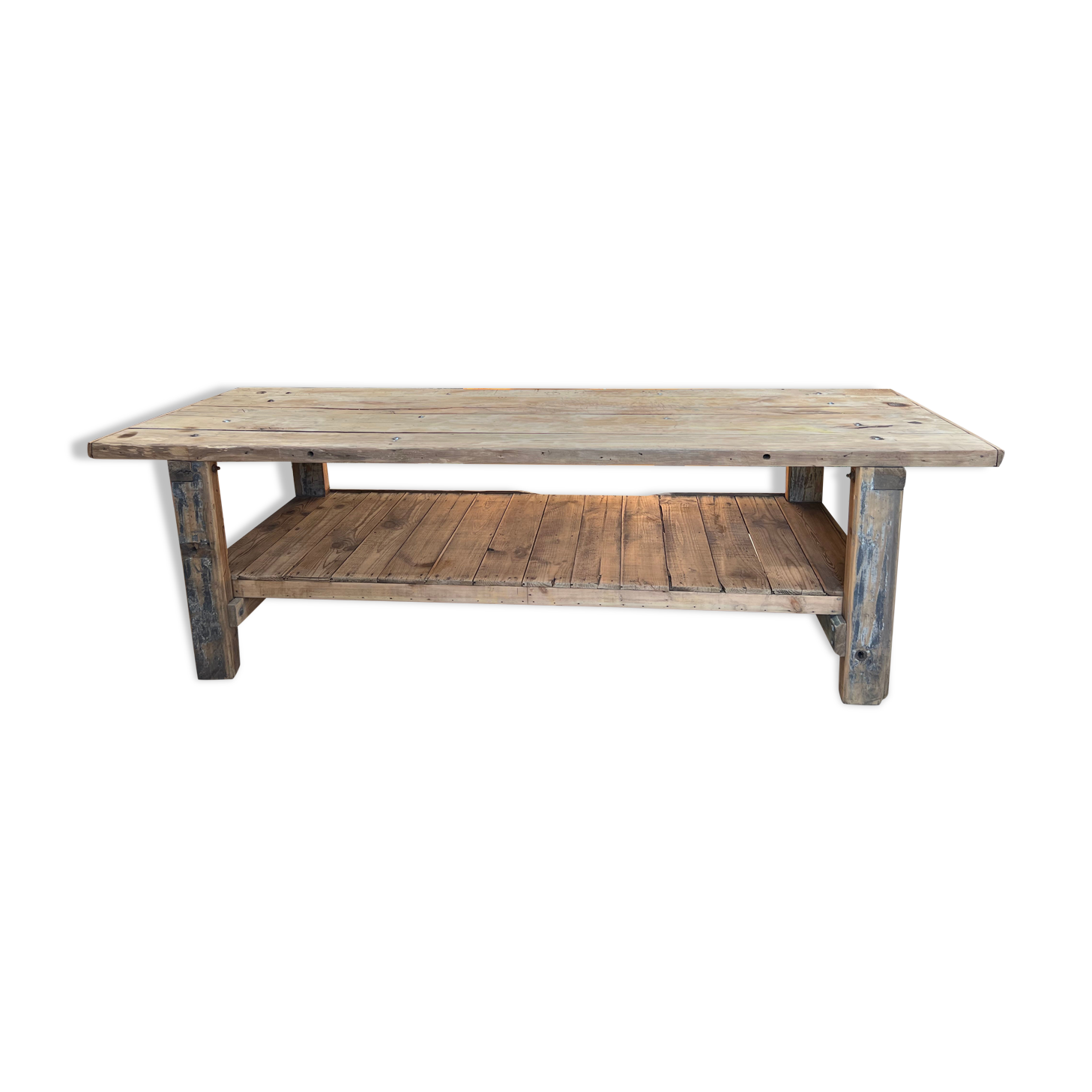 Ilot central en bois brut