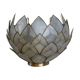 Wall mounted wall light down Pearl and brass, vintage
