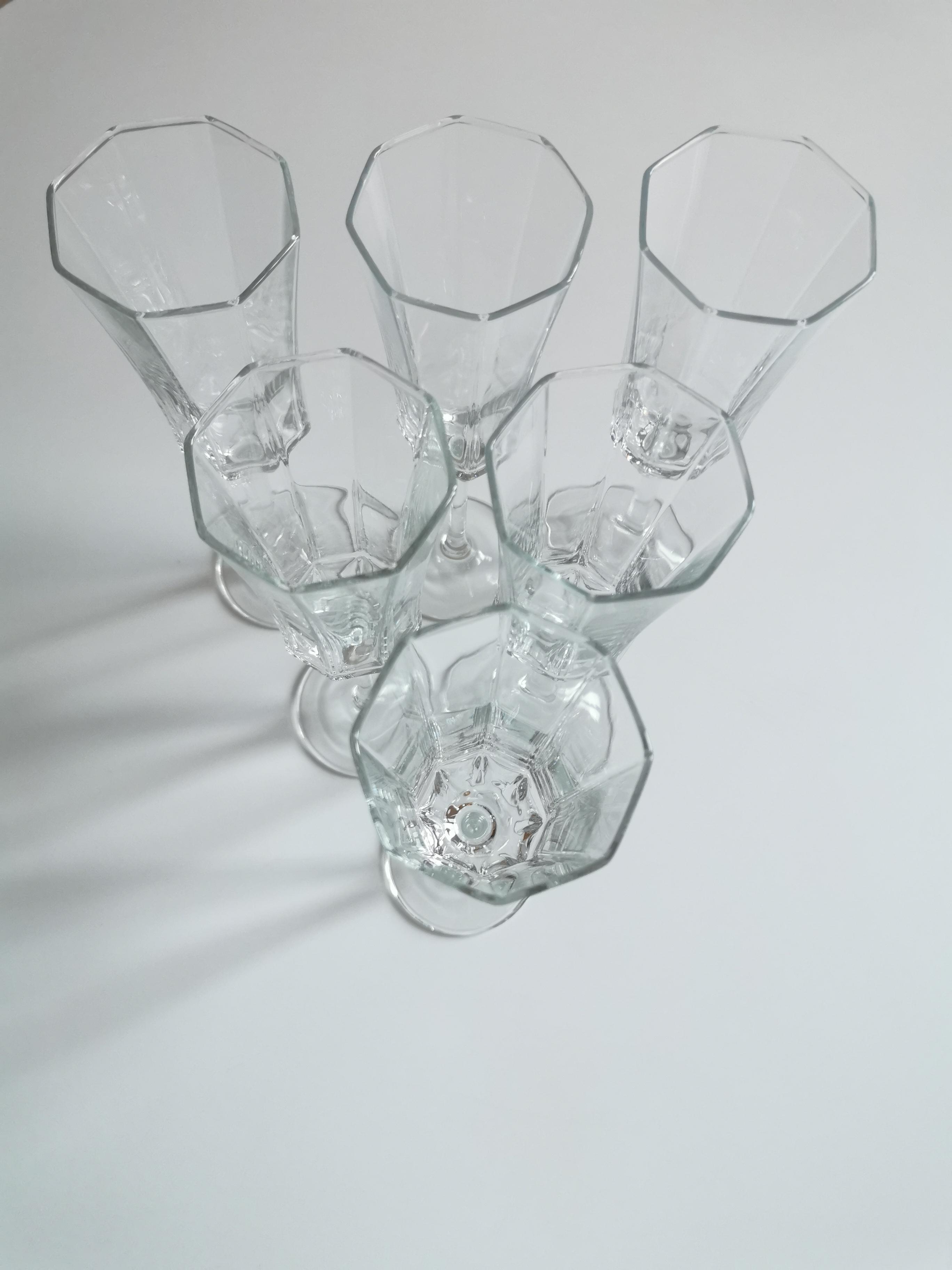 Service of 6 vintage champagne flutes