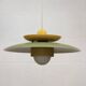 Lampe suspendue laquée verte vintage - Danemark 1980 -