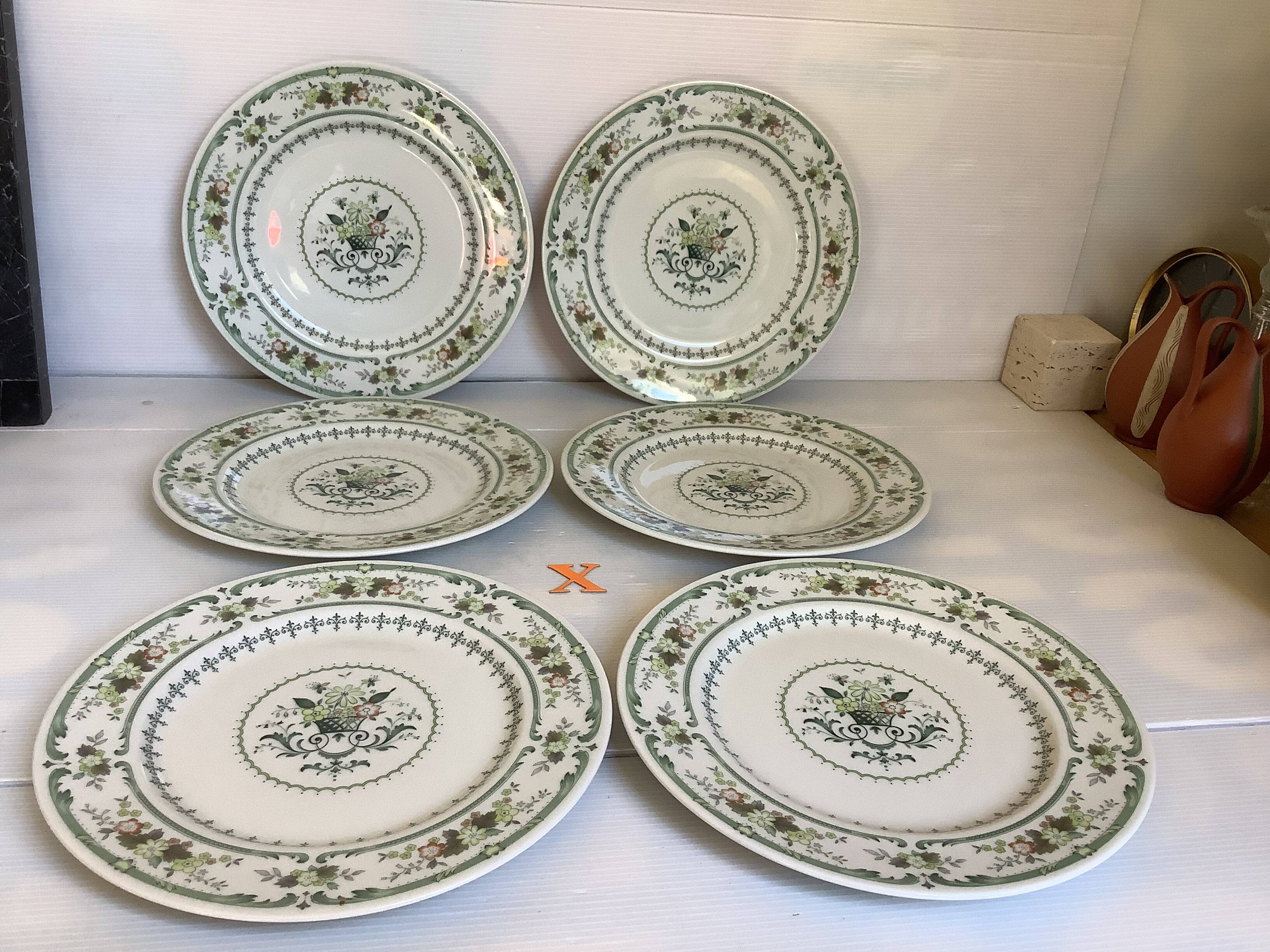 Six Royal Doulton Provençal dinner plates