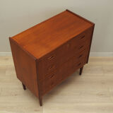 Teak chest of drawers, Danish design, 1970s, production: Denmark