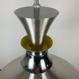 Scandinavian space age pendant lamp by Bent Nordsted for Lyskaer brushed steel 70s