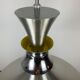 Scandinavian space age pendant lamp by Bent Nordsted for Lyskaer brushed steel 70s