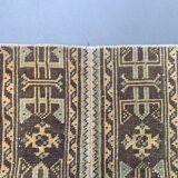 Distressed Turkish Narrow Runner 313x55 cm wool Vintage Tribal Rug