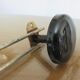 Coat rack 2 patères metal gilded and black 50s 60s