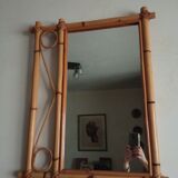 Vintage bamboo mirror