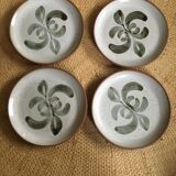 Series of 4 flat sandstone plates