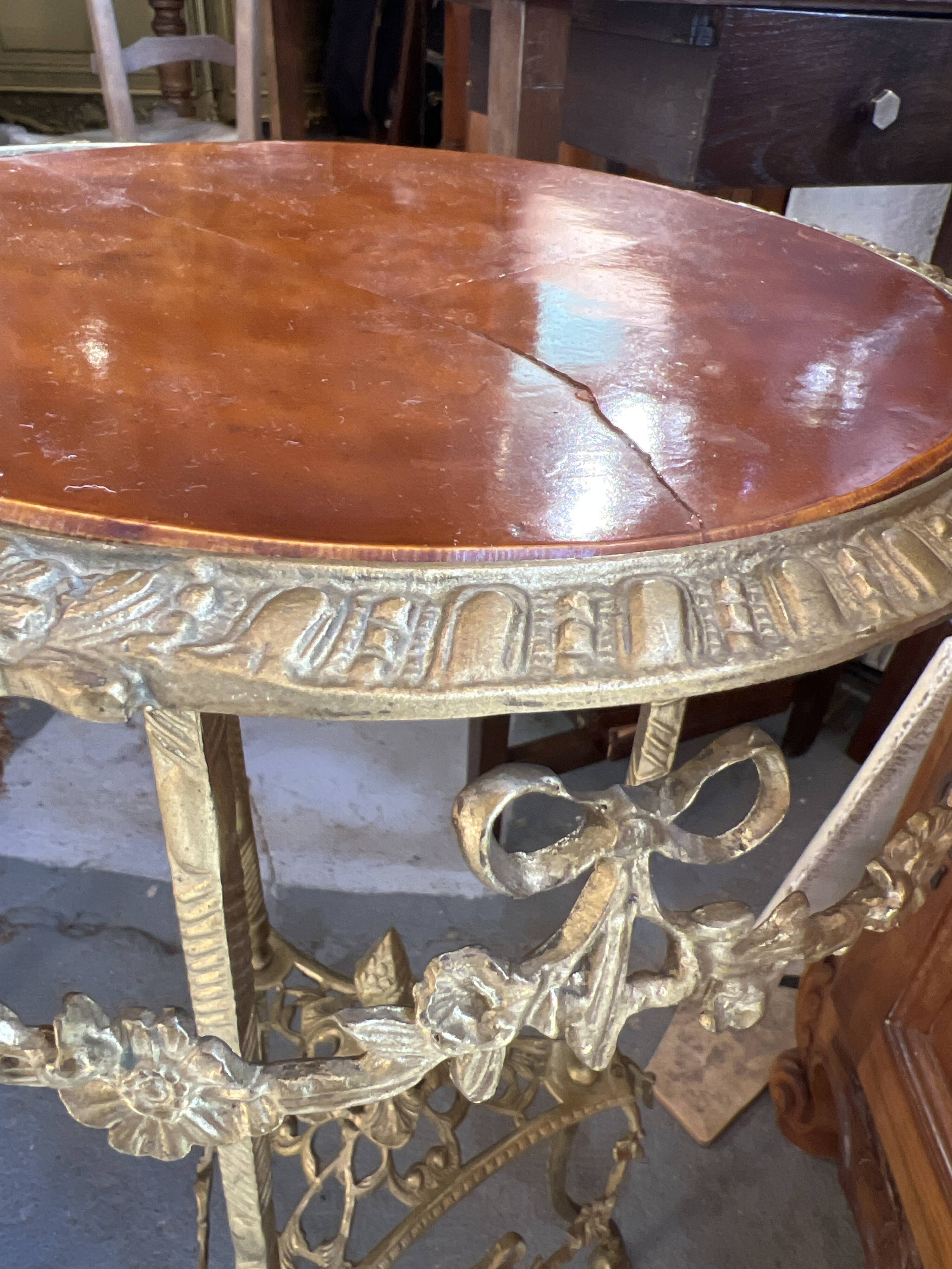 Bronze pedestal table