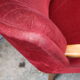 Armchair 60s vintage cocktail red velvet