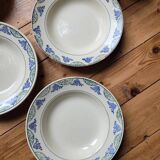 Set of 7 soup plates n°64 Moulin des Loups et Hamage