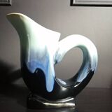 Flamed stoneware pitcher