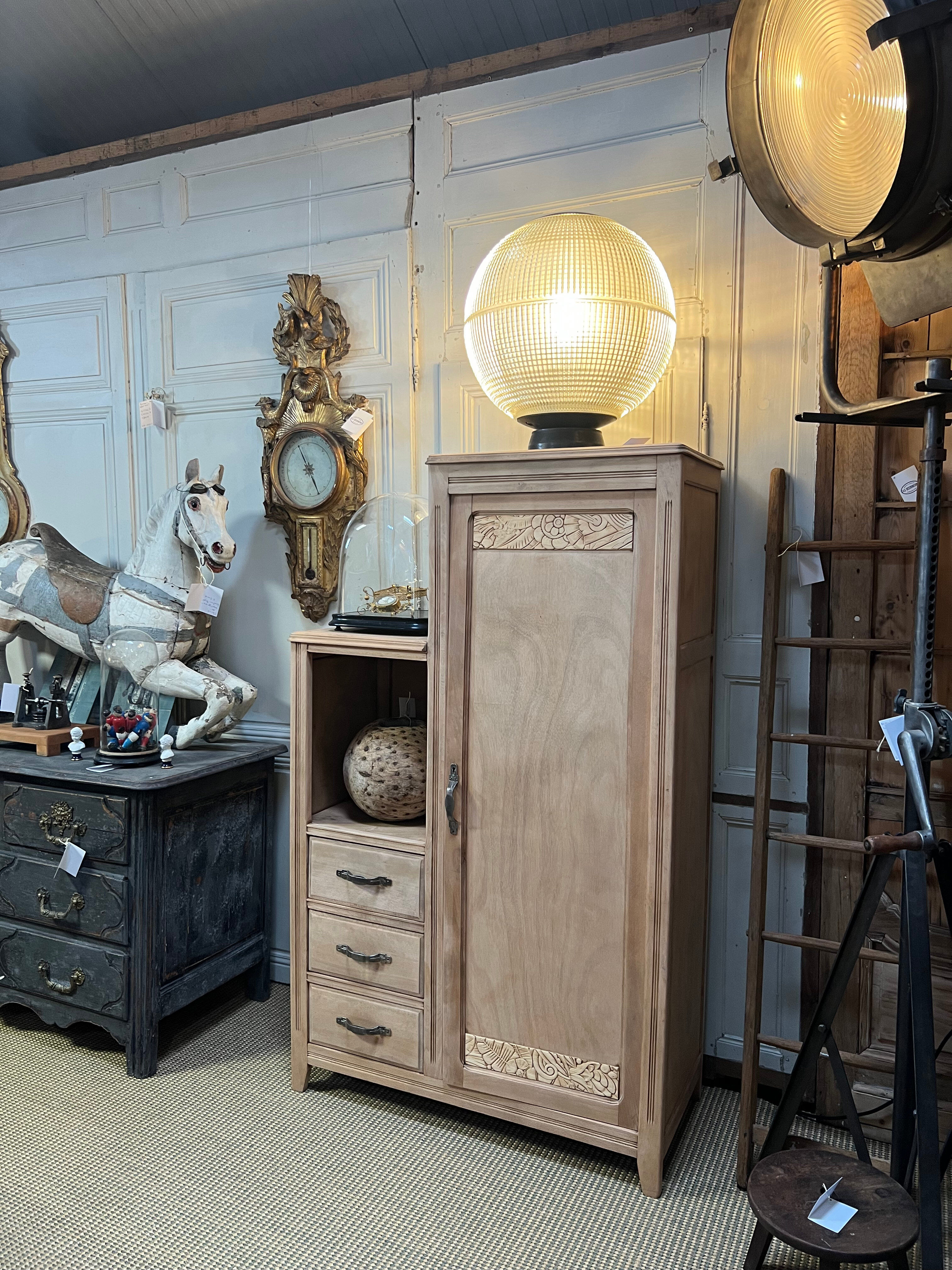 Asymmetrical vintage Art Deco wardrobe
