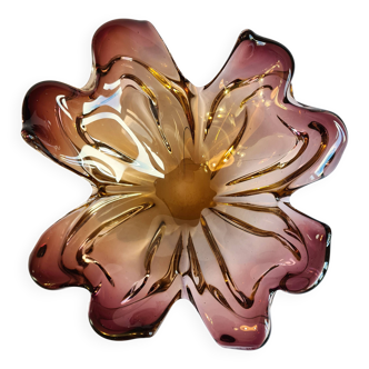 Murano pocket emptier - amber and gold