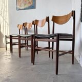 Set of 4 Italian chairs by Gianfranco Frattini.
