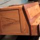 Bureau de pente en frêne et acacia XIXe