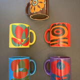 Ensemble de 5 mugs vintage waechtersbach w-germany