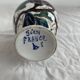 Gien earthenware vase, Peony model, vintage, polychrome floral decoration