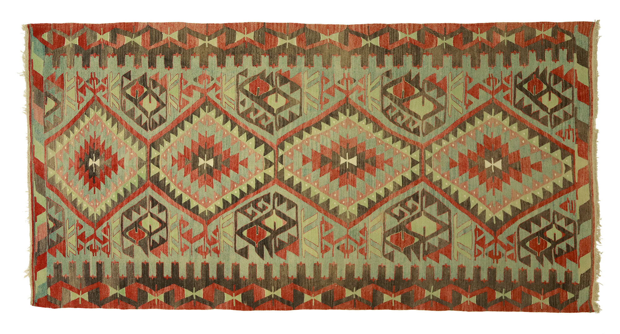 Anatolian handmade kilim rug 310 cm x 160 cm
